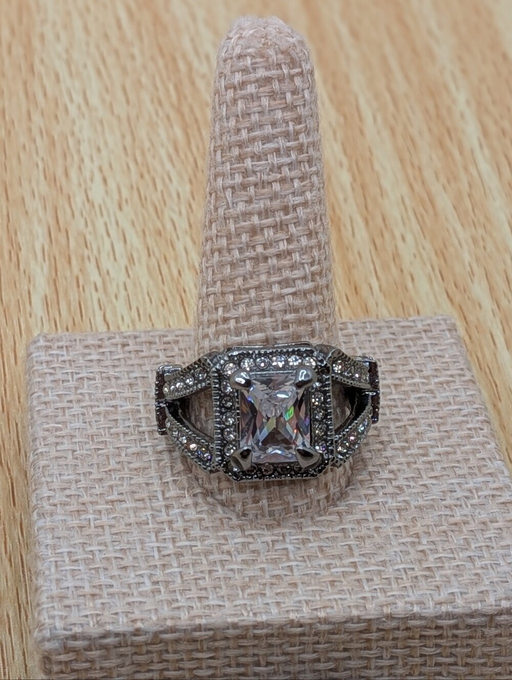 Gunmetal Finish Statement Ring